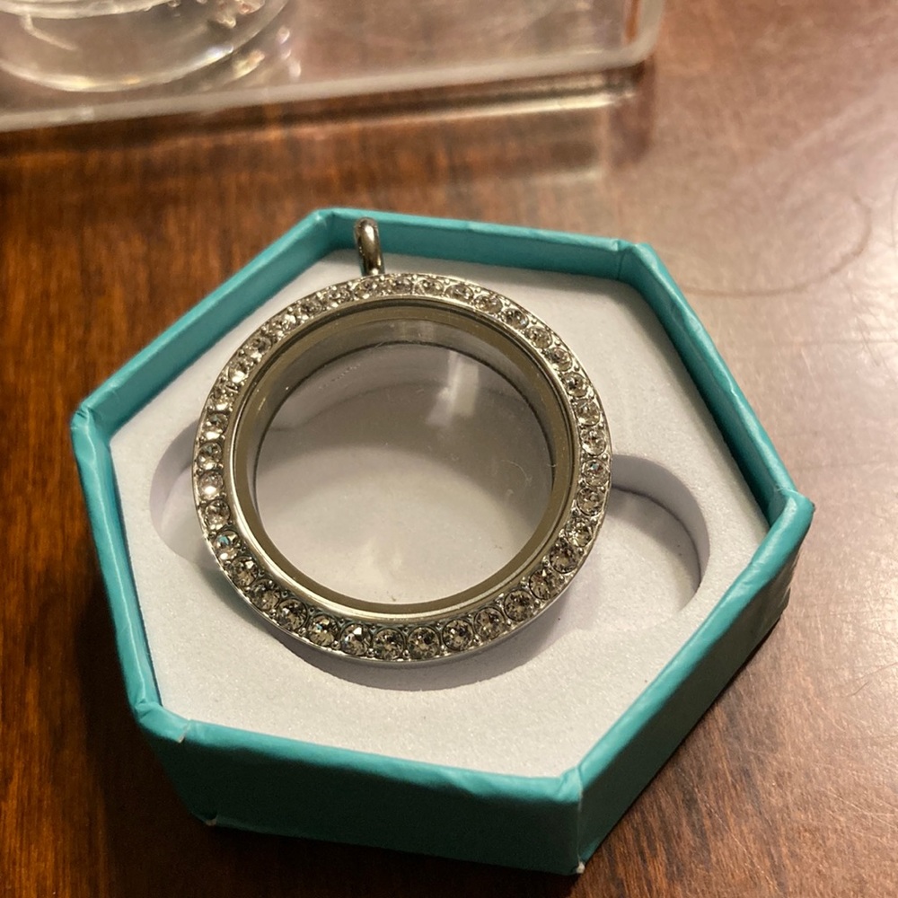 Origami Owl Silver Necklace Large Locket